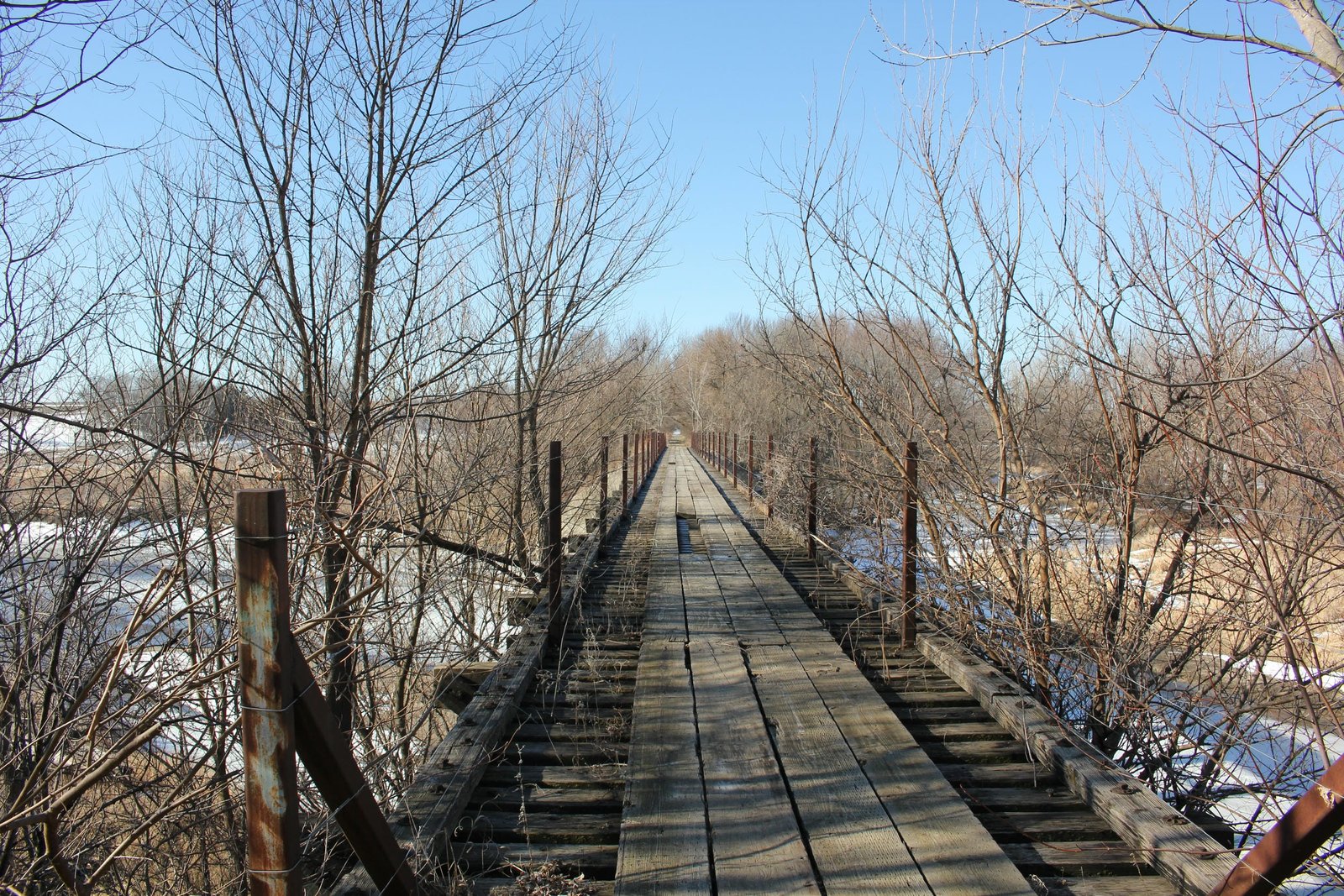Looking west